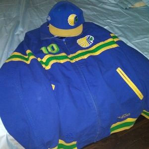 Starter jacket coat with hat